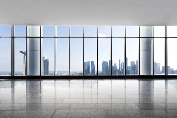 Cityscape of Singapore from empty office — Stock Photo, Image