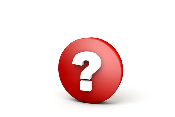 3d illustration ball with question mark — Stock Photo, Image