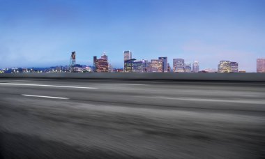 cityscape modern şehir ile boş yol