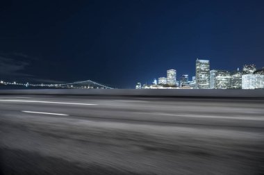 cityscape modern şehir ile boş yol