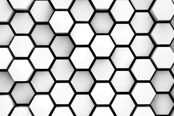 Hexagon background 3d illustration — Stock Photo, Image