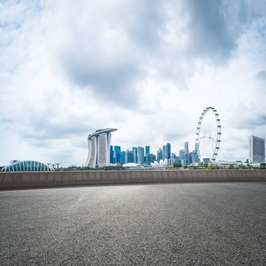 cityscape modern şehir ile boş yol