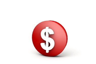dolar işareti olan izole topu 