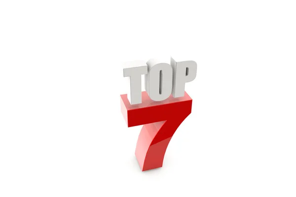 Top 7 tabelada beyaz — Stok fotoğraf