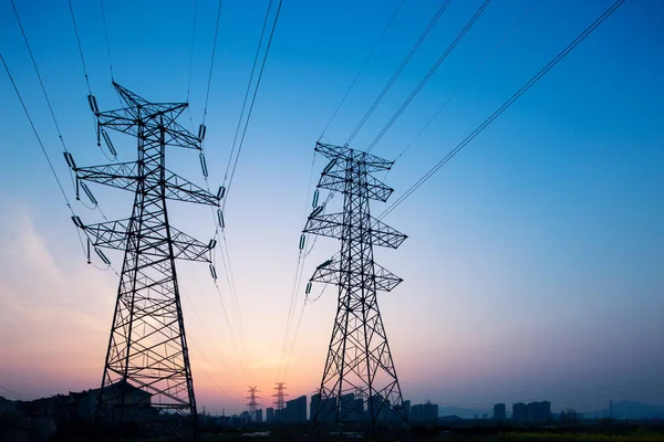 Steel power towers — Stock Photo, Image