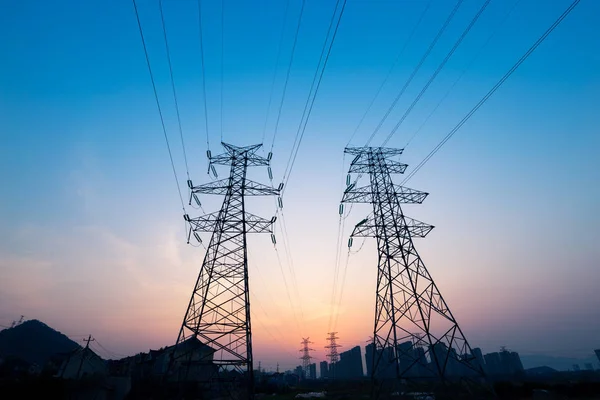 Steel power towers — Stock Photo, Image