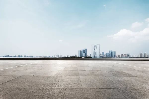 Cityscape Suzhou boş tuğla yerden