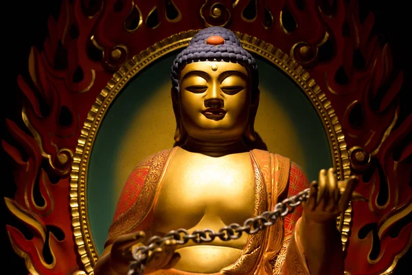 Goldene Buddha Statue Tempel — Stockfoto