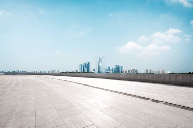 cityscape modern şehir boş tuğla zemin