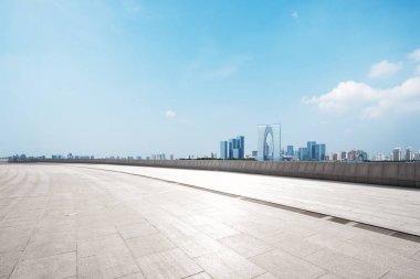 cityscape modern şehir boş tuğla zemin