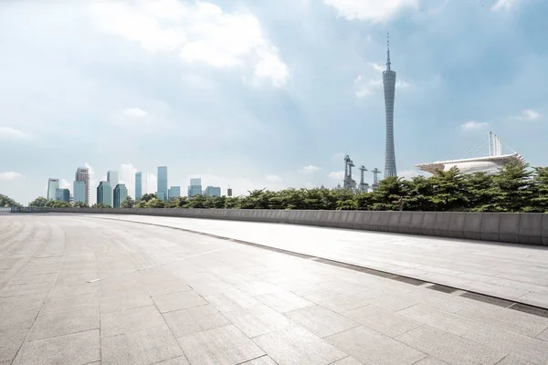 Empty Brick Floor Cityscape Tokyo — Stock Photo, Image