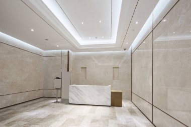 Resepsiyon masası modern ofis binası içinde iç