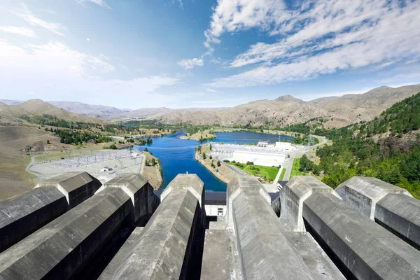 Arquitectura Planta Generación Hidroeléctrica Nueva Zelanda — Foto de Stock