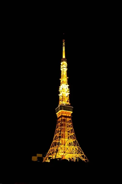 Illuminated Tokyo tower at night — Stock Photo, Image