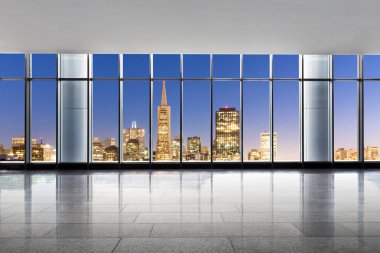 gece sahne boş ofis San Francisco'daki modern binaların