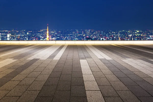 Tokyo cityscape gece ile boş yere