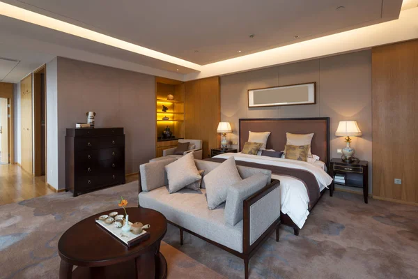 Interior of modern luxury bedroom — Stock Photo, Image