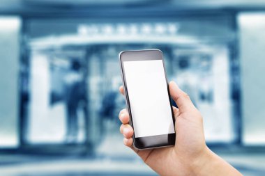 cep telefonu ile alışveriş merkezi iç