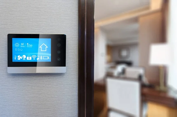 Digital screen in smart home — Stock Photo, Image