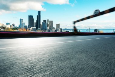 asfalt yol ile cityscape modern şehir