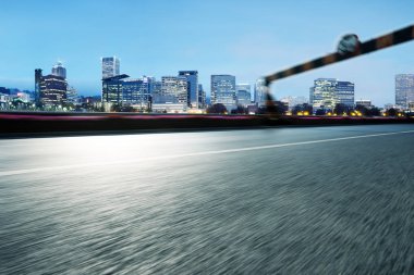 asfalt yol ile cityscape modern şehir