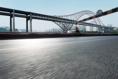 asfalt yol ile cityscape modern şehir