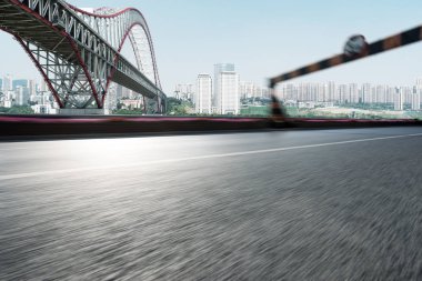 asfalt yol ile cityscape modern şehir