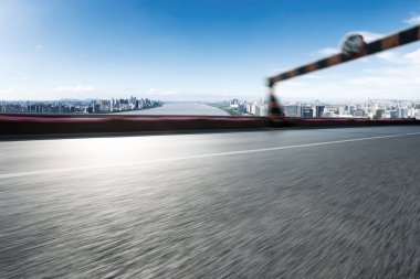 asfalt yol ile cityscape modern şehir