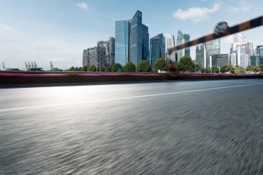 asfalt yol ile cityscape modern şehir