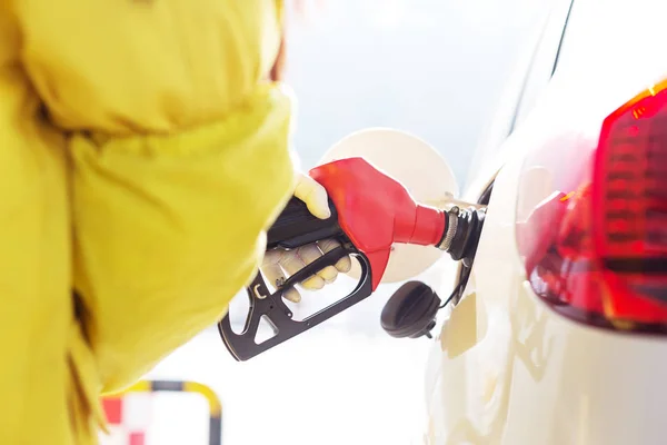 Primer Plano Pistola Gas Con Coche — Foto de Stock