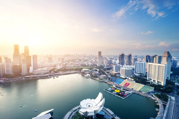 Modern Abstract Buildings Marina Bay Singapore — Stock Photo, Image