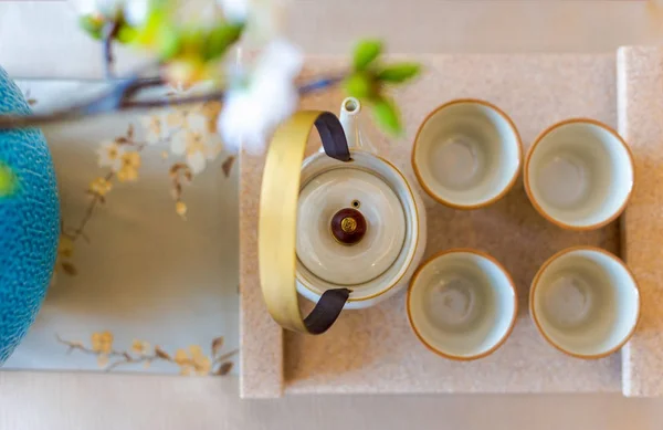 典雅日式茶具 — 图库照片