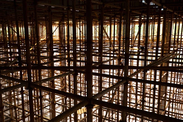 Staalconstructie in bouwplaats — Stockfoto