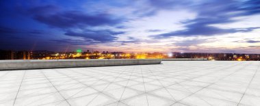 boş zemin ve modern şehrin manzarası