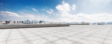 bulut gökyüzü Hangzhou cityscape ile boş yere