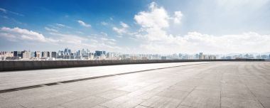 bulut gökyüzü Hangzhou cityscape ile boş yere