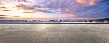 bulut gökyüzü Hangzhou cityscape ile boş yere