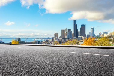 cityscape Los Angeles ile boş yol