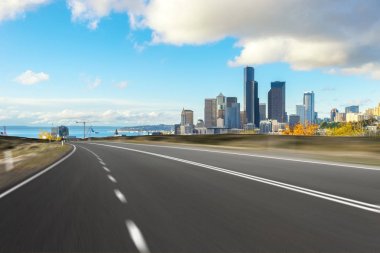 cityscape Los Angeles ile boş yol