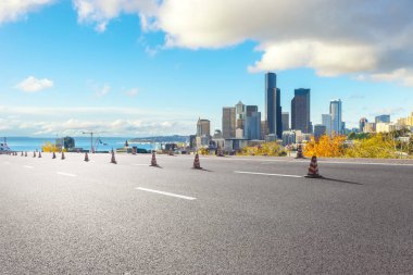 cityscape Los Angeles ile boş yol