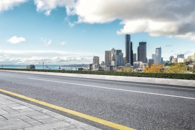 cityscape Los Angeles ile boş yol