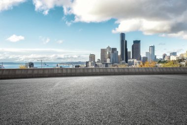 cityscape Los Angeles ile boş yol