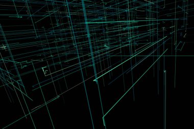 illüstrasyon soyut alan çizgileri ile