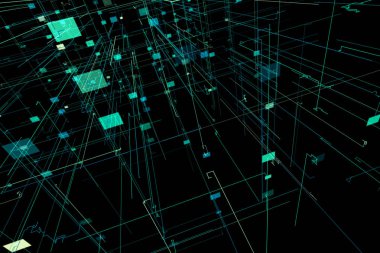 çizgi ve dikdörtgenlerin illüstrasyon soyut boşlukla