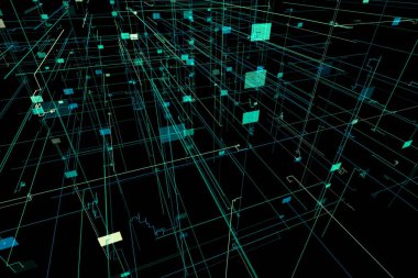 çizgi ve dikdörtgenlerin illüstrasyon soyut boşlukla