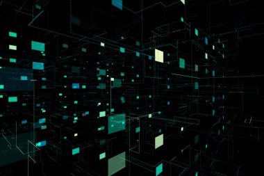 çizgi ve dikdörtgenlerin illüstrasyon soyut boşlukla