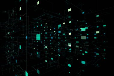 çizgi ve dikdörtgenlerin illüstrasyon soyut boşlukla