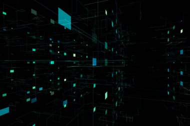 çizgi ve dikdörtgenlerin illüstrasyon soyut boşlukla