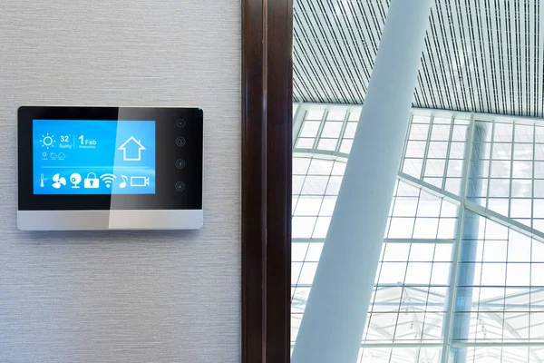 Smart Screen Smart Home Modern Airport Hall — Stock Photo, Image