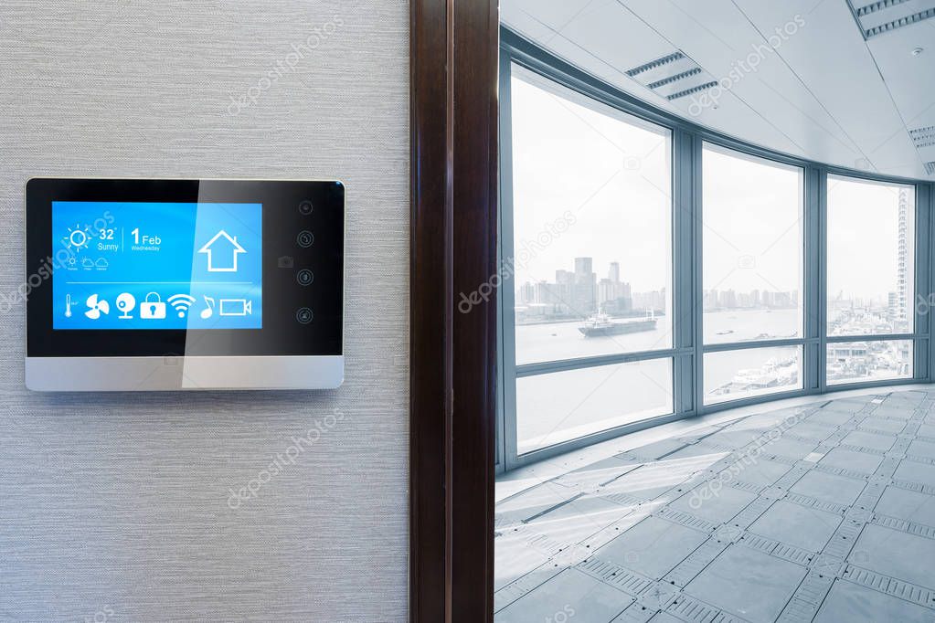 smart screen with smart home and modern office